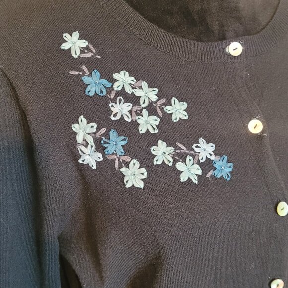 Vintage Covington Floral Embroidered Sweater - Picture 3 of 4